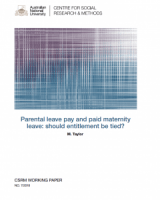 Parental leave pay and paid maternity leave: should entitlement be tied?